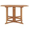 vidaXL Folding Garden Dining Table 120x120x75 cm Solid Teak Wood
