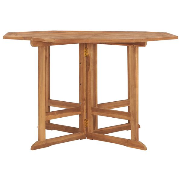 vidaXL Folding Garden Dining Table 120x120x75 cm Solid Teak Wood