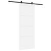 vidaXL Sliding Door White and Black 93 x 232 cm Solid Pine Wood
