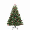 vidaXL Artificial Christmas Tree with 150 LEDs Green 120 cm PE and PVC