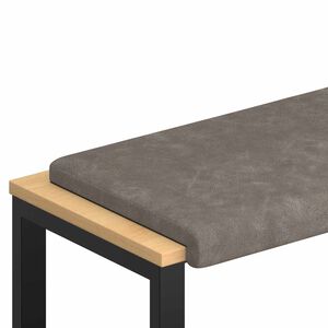 vidaXL Bench Cushion Faux Leather Grey Depth 35 cm