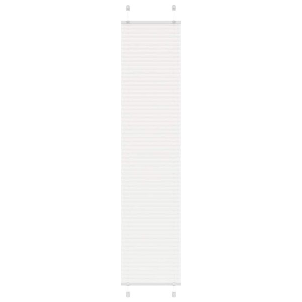 vidaXL Pleated Blind White 40x200 cm Fabric Width 39.4 cm Polyester