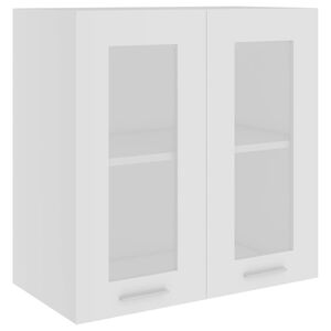 vidaXL Hanging Glass Cabinet Lyon White 60x31x60 cm Engineered Wood