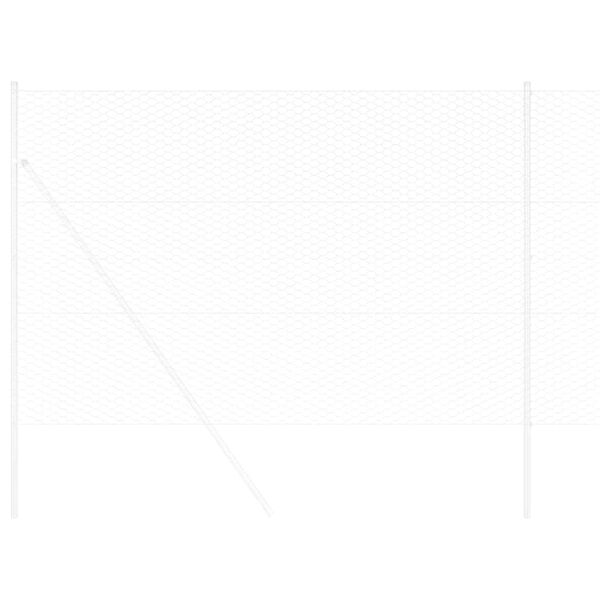 vidaXL Hexagon Fence Silver 1.6 x 100 m Galvanised steel