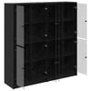 vidaXL Highboard 2 pcs Black Oak 68 x 37 x 142 cm Engineered Wood