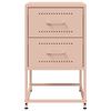 vidaXL Bedside Cabinets 2 pcs Pink 36x39x60.5 cm Steel