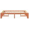 vidaXL Floor Bed Frame with Storage Brown 135 x 190 cm Pine wood