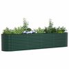 vidaXL Garden Raised Bed Green 400 x 80 x 81 cm Steel