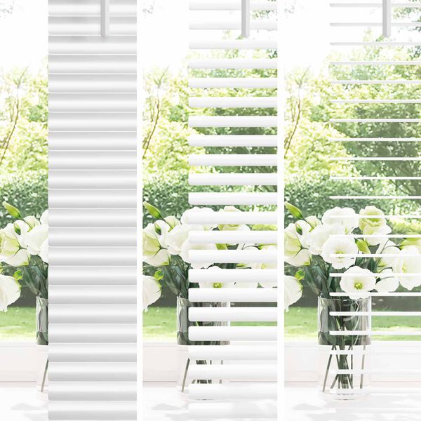 vidaXL Venetian Blind Manual Adjustable White 213 x 130 cm PVC