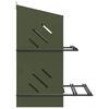 vidaXL Chicken Nesting Box with 4 Compartments Olive Green Metal
