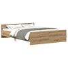 vidaXL Bed Frame without Mattress Artisan Oak 140x190cm Engineered Wood