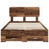 vidaXL Bed Frame with Headboard Old Wood 120 x 190 cm Engineered Wood