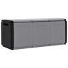 vidaXL Garden Storage Box 138x53x57 cm 330 L Dark Grey and Black