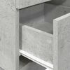 vidaXL Bedside Cabinets 2 pcs with 2 Drawers Concrete Grey 36x36x68 cm