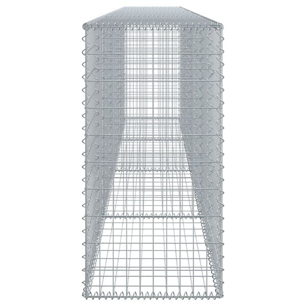 vidaXL Gabion Basket with Cover 400x50x100 cm Galvanised Iron