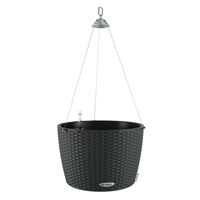 LECHUZA Hanging Planter NIDO Cottage 35 ALL-IN-ONE Granite