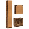 vidaXL Bathroom Cabinet Set with Shelf 3 pcs Old Wood Engineered Wood