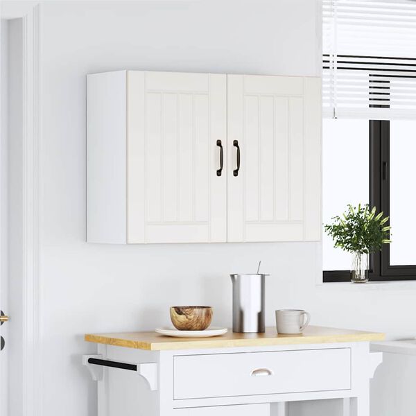 vidaXL Kitchen Wall Cabinet Lucca White Engineered Wood