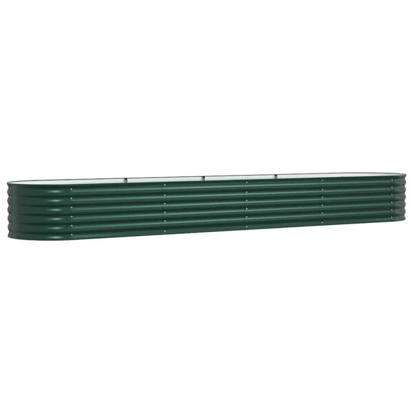 vidaXL Garden Raised Bed Green 400 x 80 x 44 cm Steel