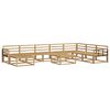 vidaXL Outdoor Sofa Set 9 pcs White Solid Acacia Wood
