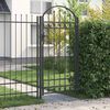 vidaXL Fence Gate Assen with Arched Top Steel 102x200 cm Black