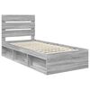 vidaXL Bed Frame Grey Sonoma 75 x 190 cm Solid Pine Wood