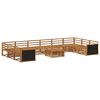 vidaXL Sofa Sets 11 pcs Solid Acacia Wood