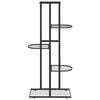 vidaXL 5-Floor Flower Stand 43x22x98 cm Black Metal