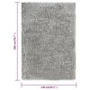 vidaXL High Pile Shaggy Rug Grey 140x200 cm 50 mm