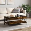 vidaXL Coffee Table with Infinity LED Smoked Oak 90x50x38 cm
