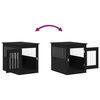 vidaXL Dog Crate Furniture Black Oak 55x75x65 cm Engineered Wood