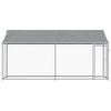 vidaXL Dog Cage with Roof and Door Grey 4x2x2 m Galvanised Steel