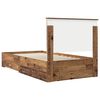 vidaXL Bed Frame with Headboard Old Wood 100 x 200 cm Engineered Wood