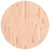 vidaXL Table Top &Oslash;80x4 cm Round Solid Wood Beech