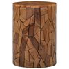 vidaXL Mosaic Stool Brown Solid Teak Wood