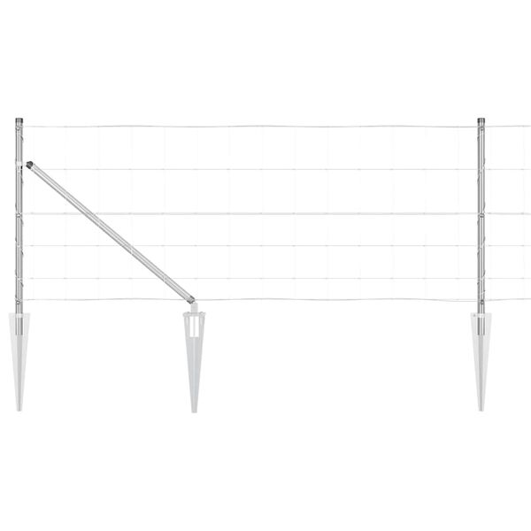 vidaXL Fence Post Galvanized 100 x 0.8 m Steel