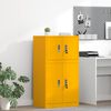 vidaXL Storage Cabinet Mustard Yellow 60 x 40 x 40 cm Steel