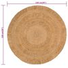 vidaXL Area Rug Hand-braided Jute 150 cm Round