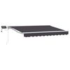 vidaXL Manual Awning Frame with LEDs White and Anthracite 3 x 2 m