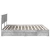 vidaXL Storage Bed Concrete Grey 180 x 200 cm Engineered Wood