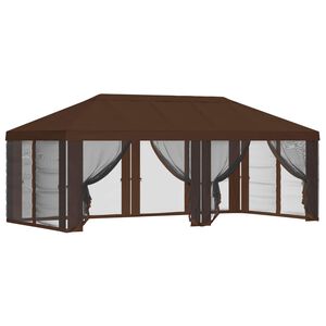 vidaXL Gazebo Cover with Sidewalls 6 x 3 m Brown Polyester 190