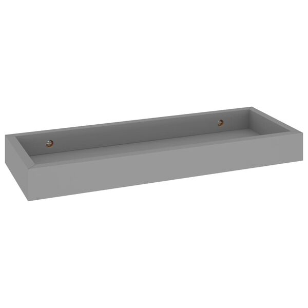 vidaXL Loggia Wall Shelves 2 pcs Grey 40x15x4 cm MDF