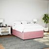 vidaXL Bed Frame without Mattress Pink 140x190 cm Velvet