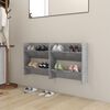 vidaXL Wall Shoe Cabinets 2 pcs Concrete Grey 60x18x60 cm Engineered Wood