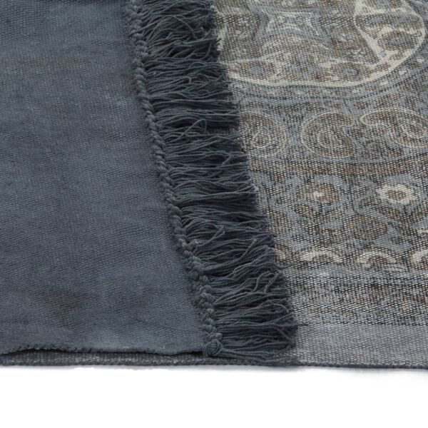 vidaXL Kilim Rug Cotton 160x230 cm with Pattern Grey