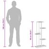 vidaXL 5-Floor Flower Stand 43x22x98 cm White Metal