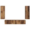 vidaXL TV Cabinet Set Wall-mounted 4 pcs Old Wood Engineered Wood