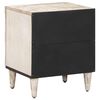 vidaXL Bedside Cabinet White 40 x 33.5 x 46 cm Solid Mango Wood