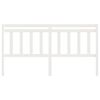 vidaXL Bed Headboard White 206x4x100 cm Solid Wood Pine
