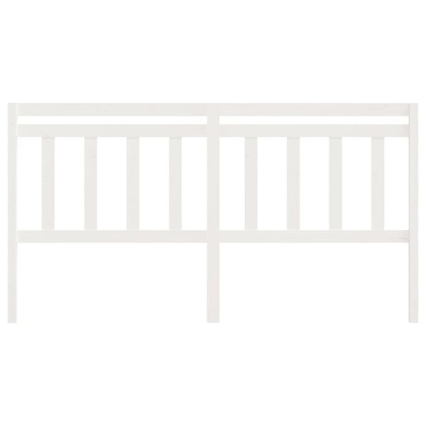 vidaXL Bed Headboard White 206x4x100 cm Solid Wood Pine